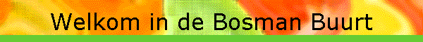 Welkom in de Bosman Buurt